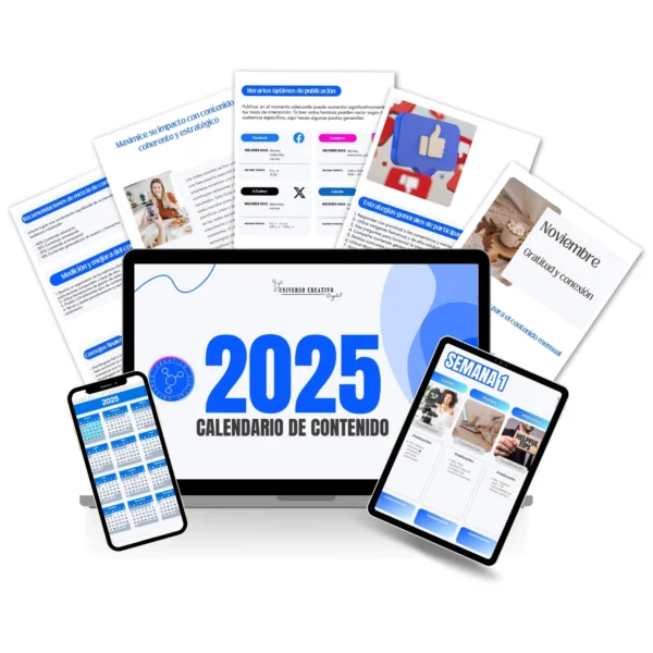 Calendario Editorial 2025 para Redes Sociales – 365 Ideas + Plantillas